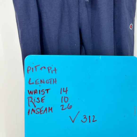 Champion Blue Sweatpants Womens Medium Drawstring Waist - Picture 6 of 6